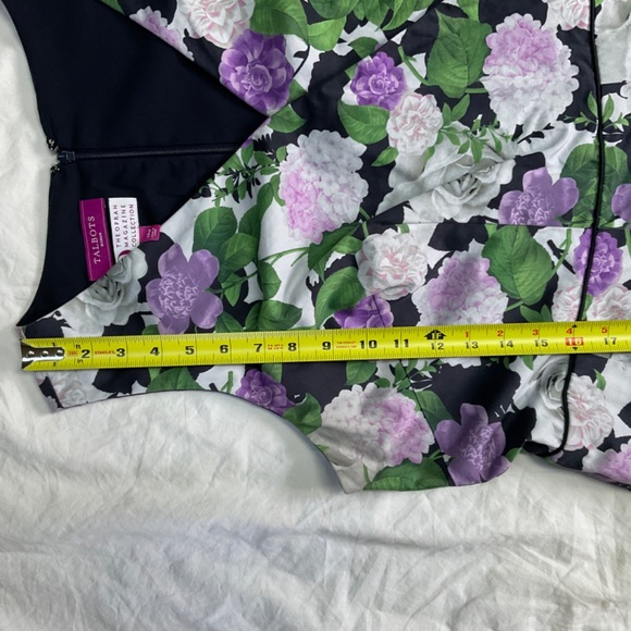 Talbots Women’s 14W Faux Wrap Midi Dress Cottagecore Dressy - Picture 4 of 10